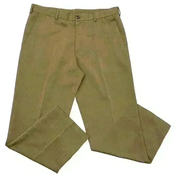 IZOD Pants Mens 36 Tan Straight Fit Leg Casual Size 36x30 Work Utility EUC - Picture 1 of 15